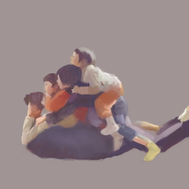 Семья смотрит кино