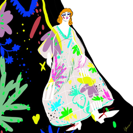 Цветное платье 