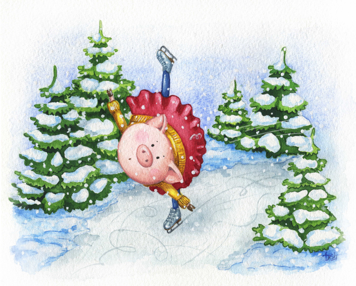 Хрюня-фигуристка