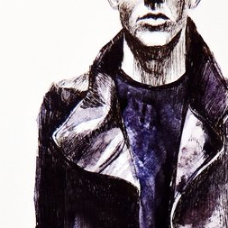 Модная иллюстрация  Rick Owens.