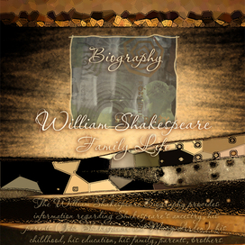 Эскиз к брошюре "Biography William Shakespeare"