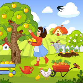 Детская иллюстрация. вектор