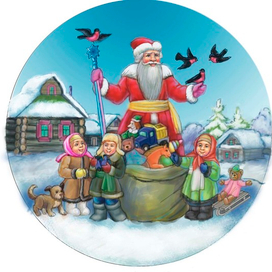 новогодняя деколь