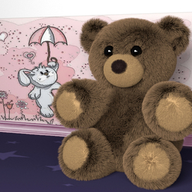 Маленький милый медвежонок