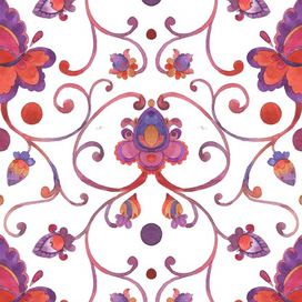 Паттерн с розовыми цветами