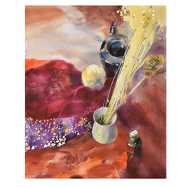 Натюрморт с сухим льном