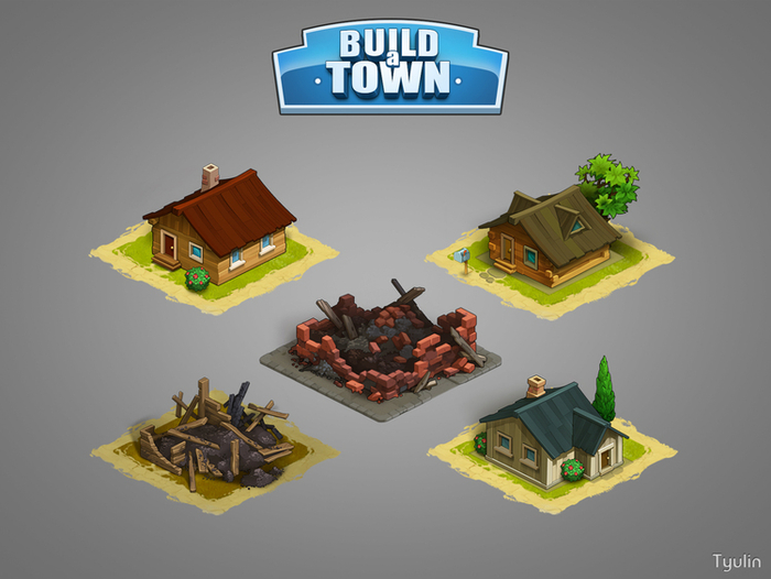 Компьютерная графика для игры «Boild a town» и «Build a Nation»