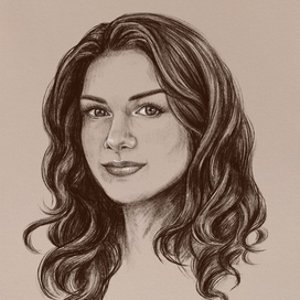 Графический портрет девушки 