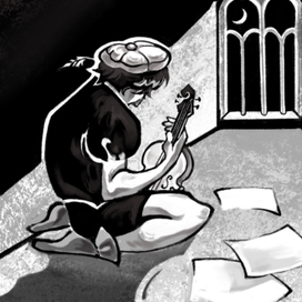 Ил. к рассказу "Скрипка Страдивариуса" Н. Гумилёва