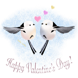 Парочка длиннохвостых синиц