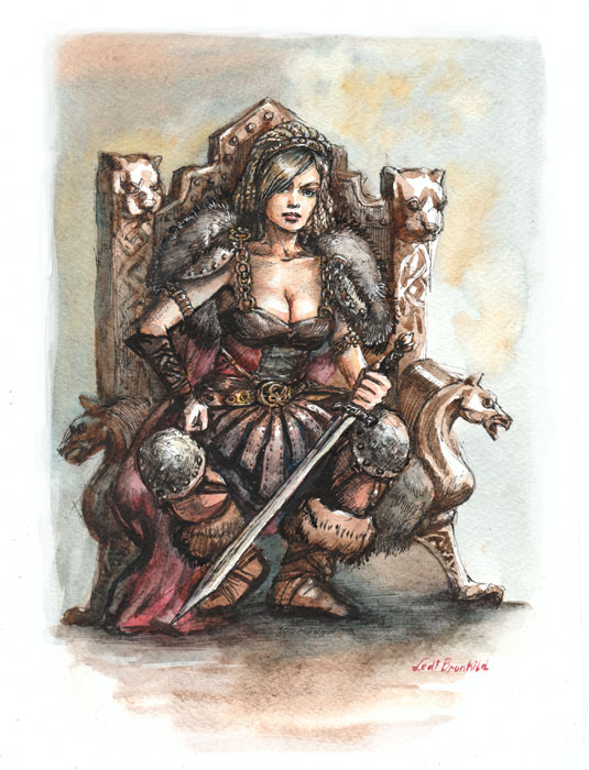 "Брунхильда" эскиз персонажа за 100 минут