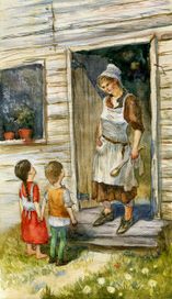 "Гензель и Гретель" 3 акварель