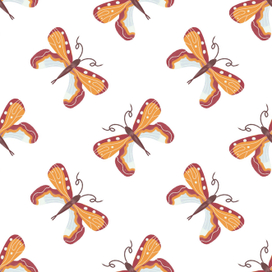 Узор с бабочками