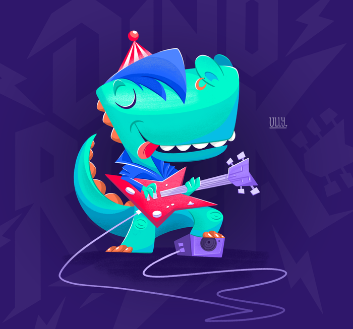 Динозавр гитарист