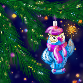 Новогодняя сова