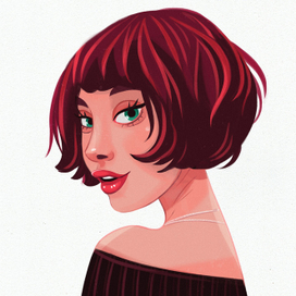 Red hair girl portrait 