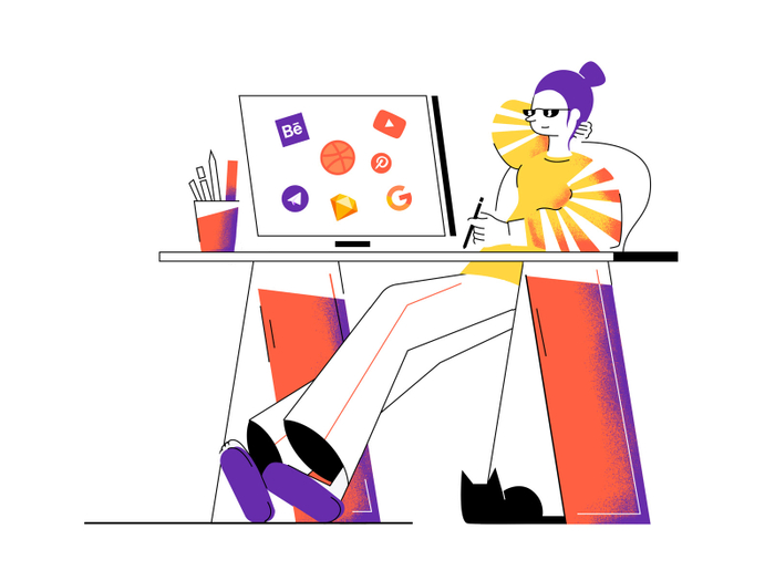 Девушка в сети