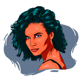 векторный портрет, аватар