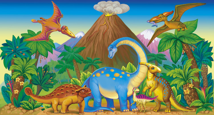 Декорация к настольной игре "Динозаврики"