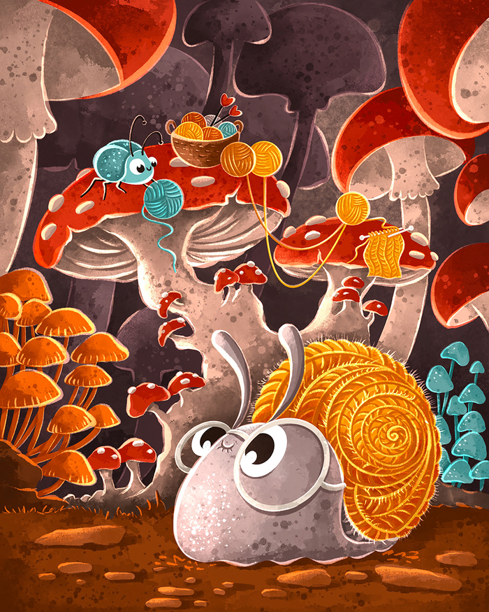 Улитка и вязаный свитер