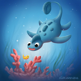 Динозаврик и рыбка