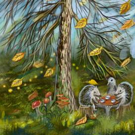 ежики пьют чай