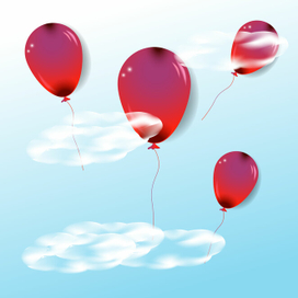 Воздушные шары в небе