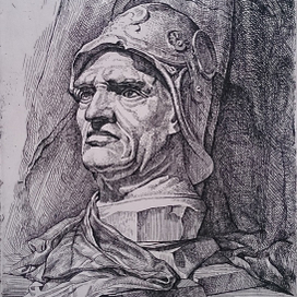 натюрморт с гипсовой головой