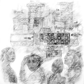 Иллюстрация к стихотворению Сиена Сидху "The Rooftops"