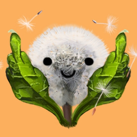 Очень милый одуванчик, всем свом видом показывающий как он любит этот мир.)))