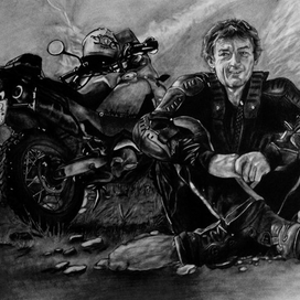портрет мотоциклиста