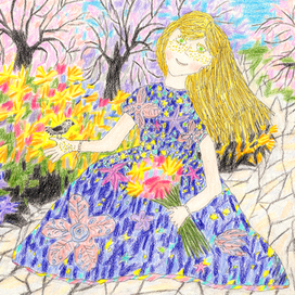 Герда в саду старушки