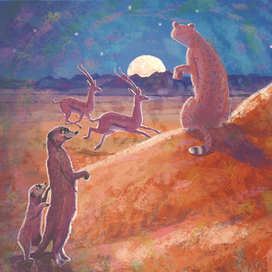 Иллюстрация из книги про страусенка 