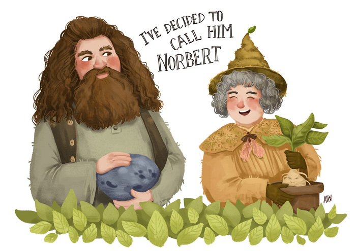 Хагрид и профессор Стебль