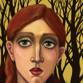 Портрет рыжей девушки