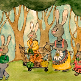 Семья кроликов