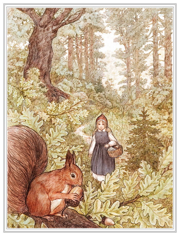 Иллюстрация из серии "Красная шапочка"