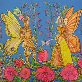 Эльфы цветов. Часть  большой серии картин "Сказки эльфов."
