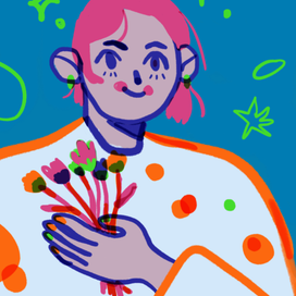 Девочка с цветами