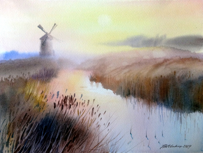 Пастораль в легких красках рассвета.