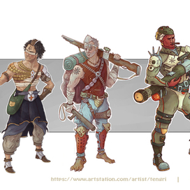 Beyond Human character design (heroes)