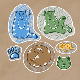 Стикер Коты