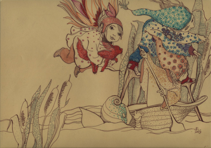 Уходящие с болота.