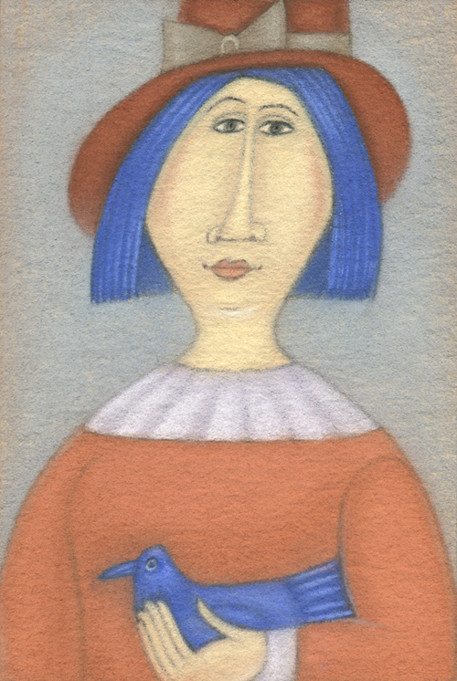 Дама с синей птицей
