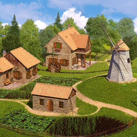 Трехмерная композиция для промо-сайта пива