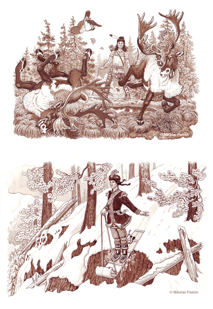 Три желания. Титульная и концовка.