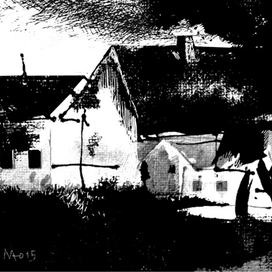 Пейзаж деревенский