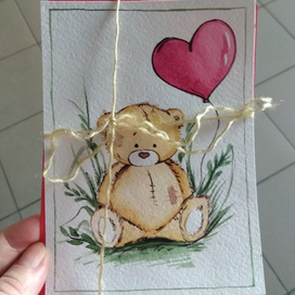 Открытка Мишка