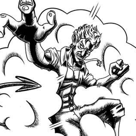 Ночной змей чернобелый