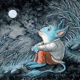 иллюстрация к сказке Насти Строкиной "Кит плывет на Север"